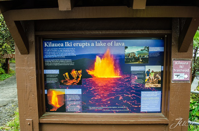 Bild Hinweisschild zum Kilauea