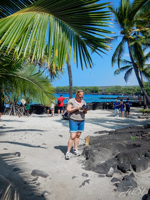 Bild Puuhonua o Honaunau Jule beim orientieren