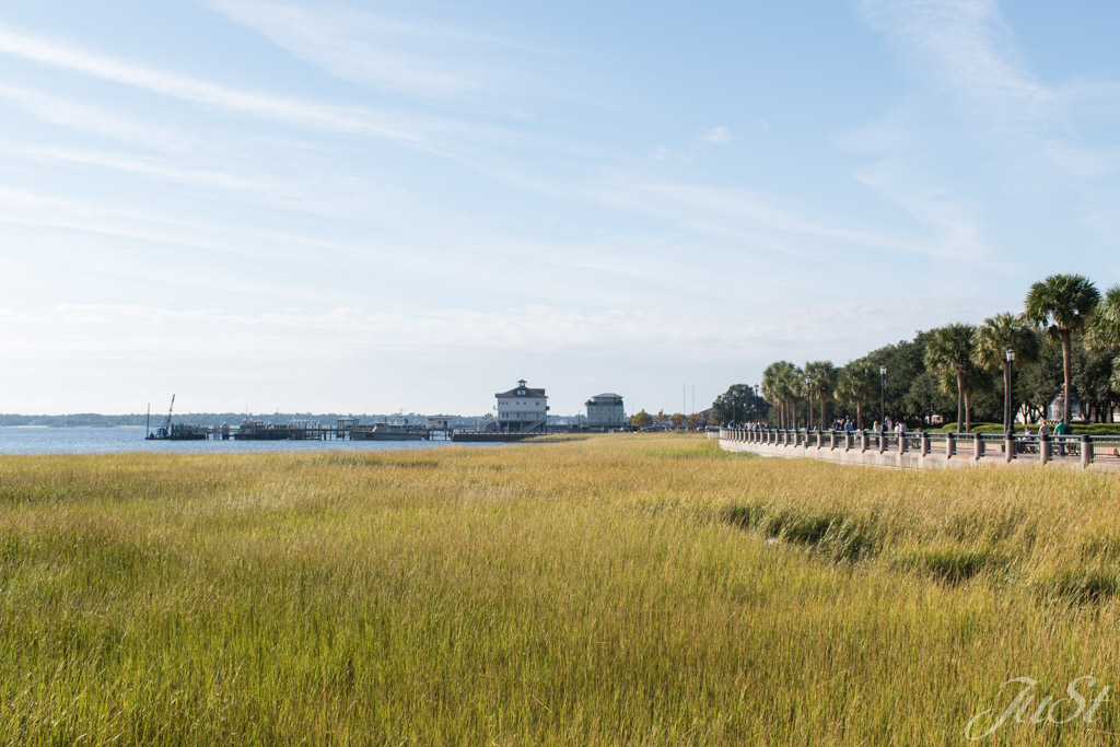 Blick auf den Waterfront Park in Charleston