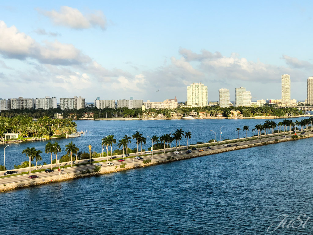 Blick auf Miami beim Auslaufen